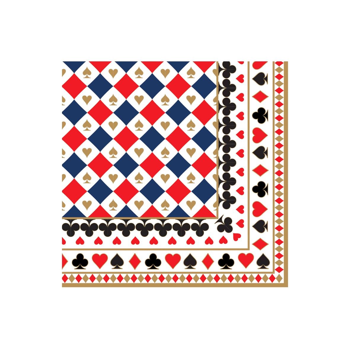 طقم 20 مناديل طعام من Easy Life Casino Royale - ألوان متعددة