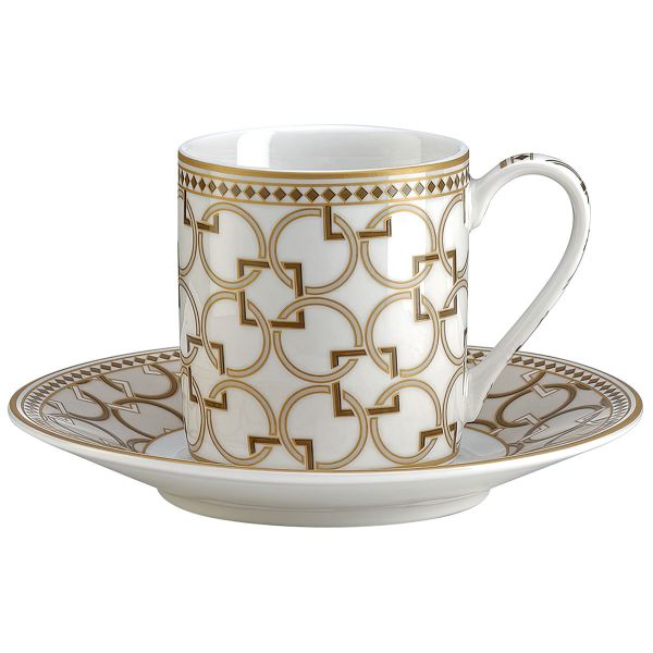 Easy Life Deco Coffee Cup Set 4pcs 80ml – Gold & White