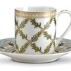 Easy Life Rosita 4pcs Coffee Cups 80ml – Green & Gold
