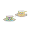 Easy Life Spring Folk Tea Cups Set of 4 240ml with Box - Multicolor