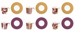 Easy Life Geometric Art Coffee Cups Set 12pcs 100ml