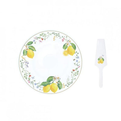 Easy Life Fleurs et Citrons 32cm Cake Set with Box – Multi Colors