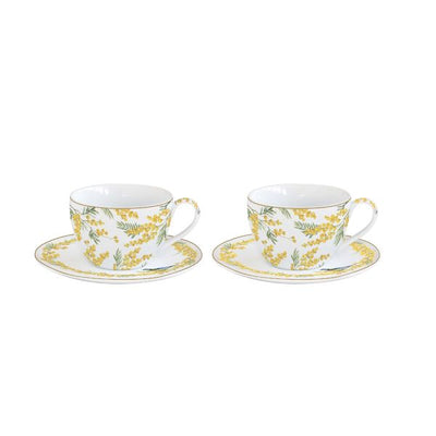 Easy Life Mimosa Tea Cups Set 240ml – 4pcs, Gift Box