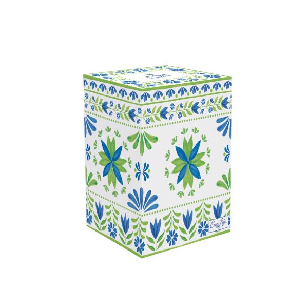 طبق جانبي 19 سم من Easy Life Flowers Garden - أزرق وأخضر