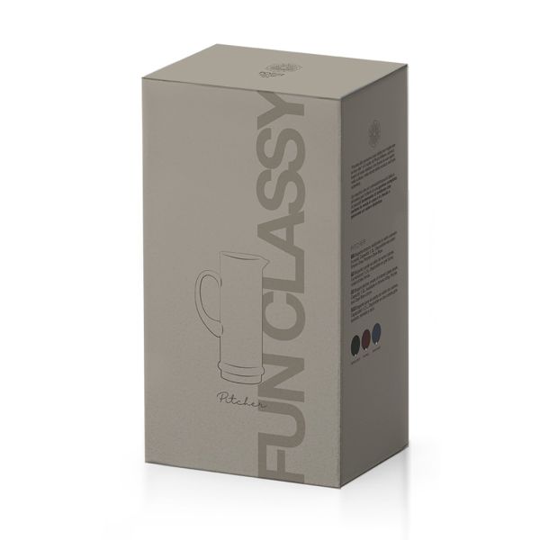 إبريق زجاج 1.3 لتر Easy Life - رمادي أنيق