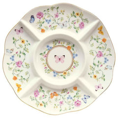 Easy Life Dancing Butterflies Divided Serving Plate 25.5cm with Box - Multicolor