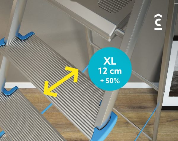 سلم 5 درجات Colombo Atlantica - فضي | آمن ومتين