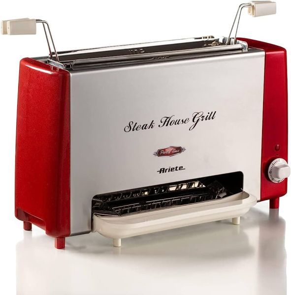 Ariete Party Time 730 Electric Grill – Red – Quick & Delicious