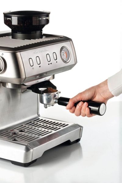 Ariete Espresso Machine with Coffee Grinder – Silver