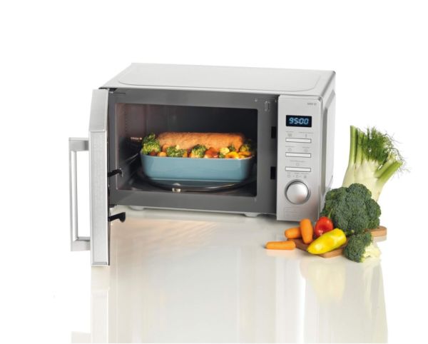 فرن ميكروويف ديجيتال Ariete – 20 لتر فضي عصري