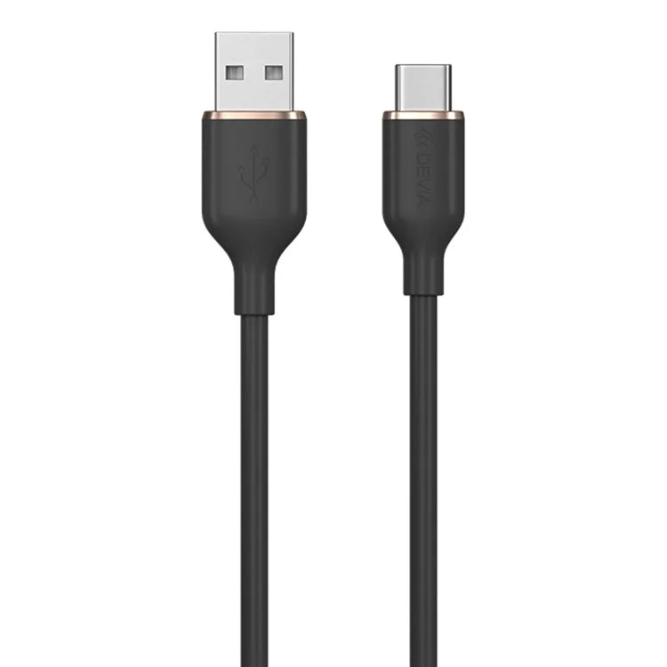 كابل شحن سلسلة جيلي ديفيا بطول 1.2 متر من USB-A إلى Type-C سلك مزامنة البيانات - أسود