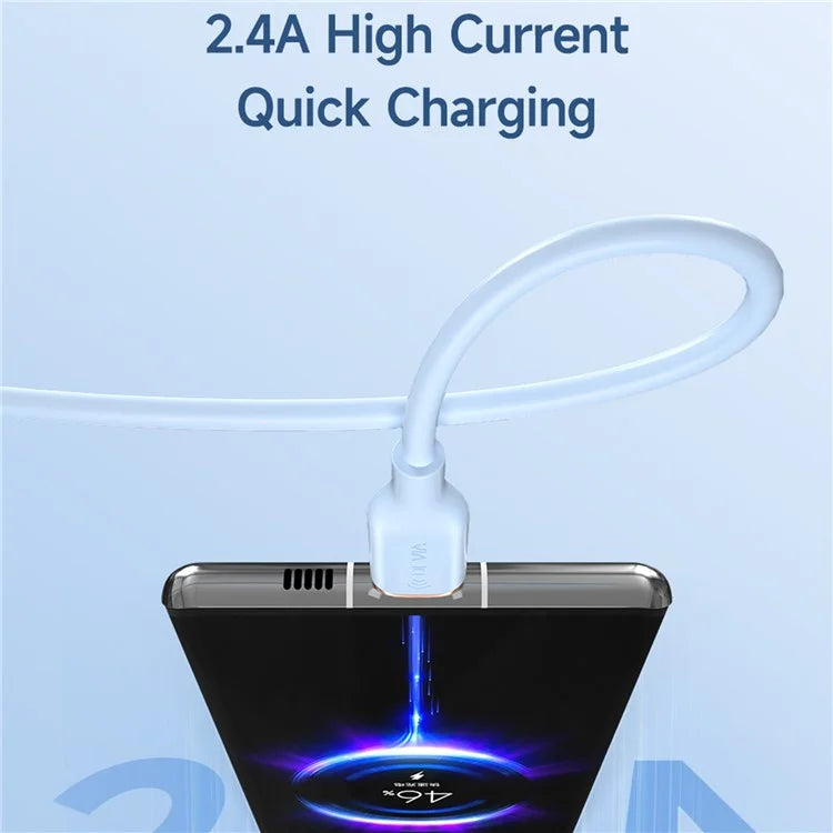 كابل شحن سلسلة جيلي ديفيا بطول 1.2 متر من USB-A إلى Type-C سلك مزامنة البيانات - أسود