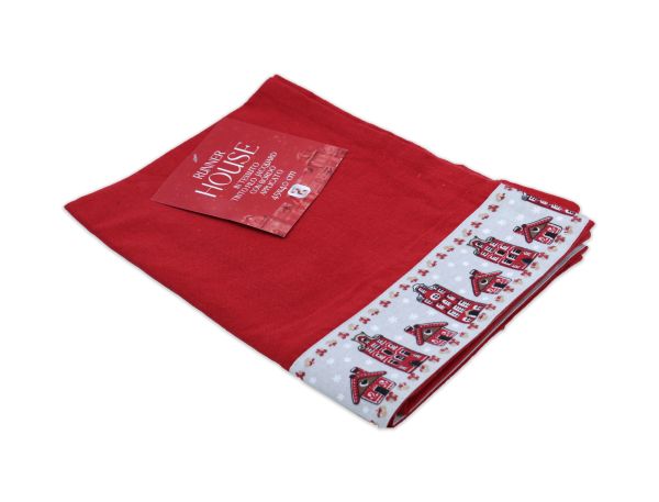 مفرش طاولة رفيع 45×140 سم Home Linen – رمادي وأحمر