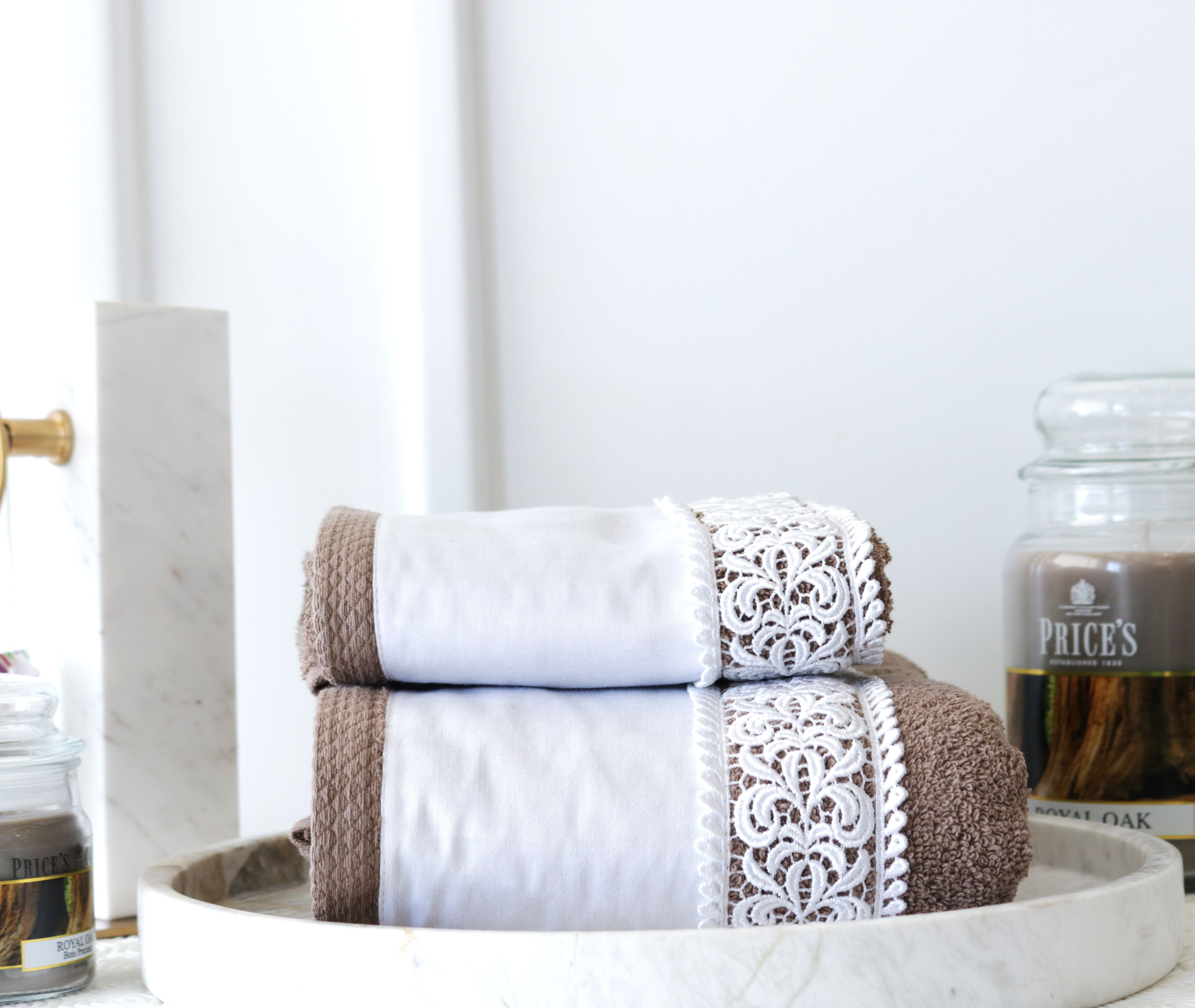 طقم بشاكير 2 قطعة من Dreams Ely - بني