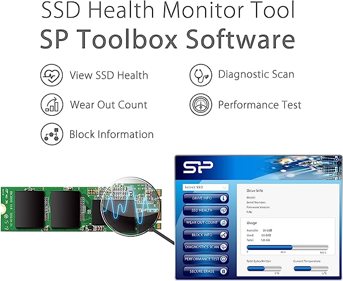 قرص صلب Silicon-Power M.2 سعة 256 جيجابايت A55