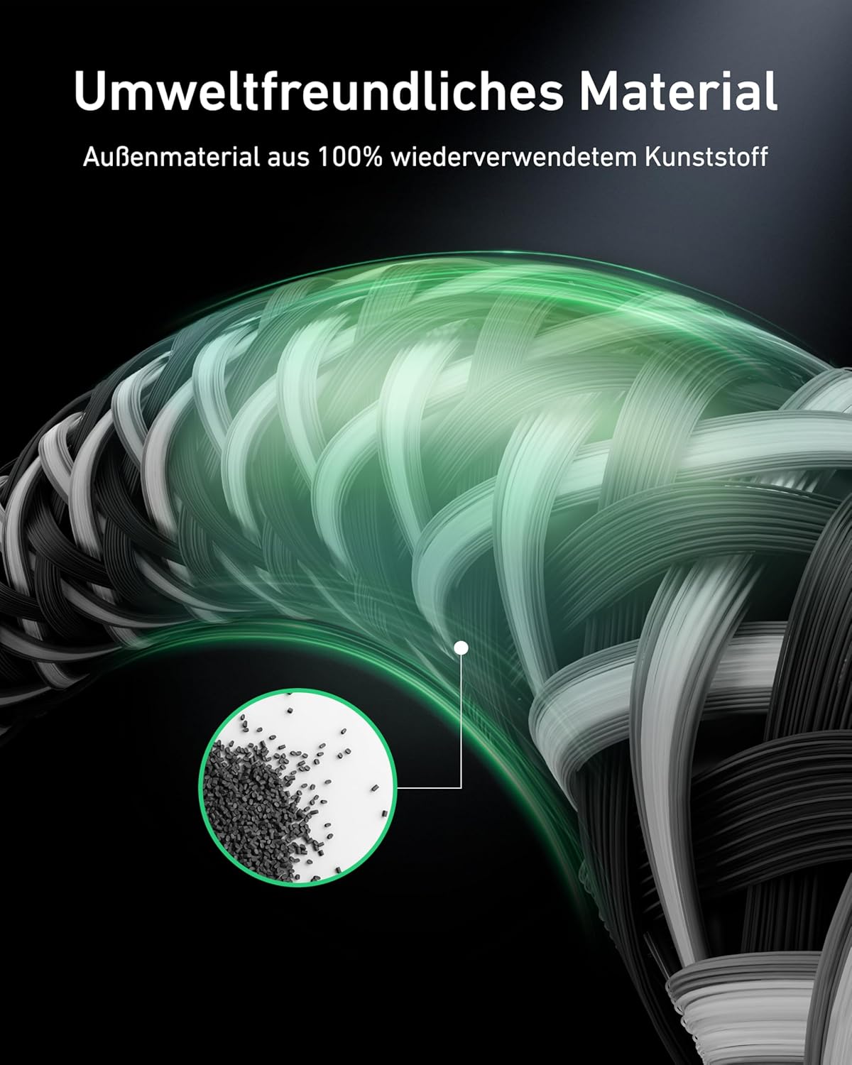 Anker Prime كابل تايب سي إلى تايب سي بقوة 240 واط بطول 90 سم مضفر ومتين