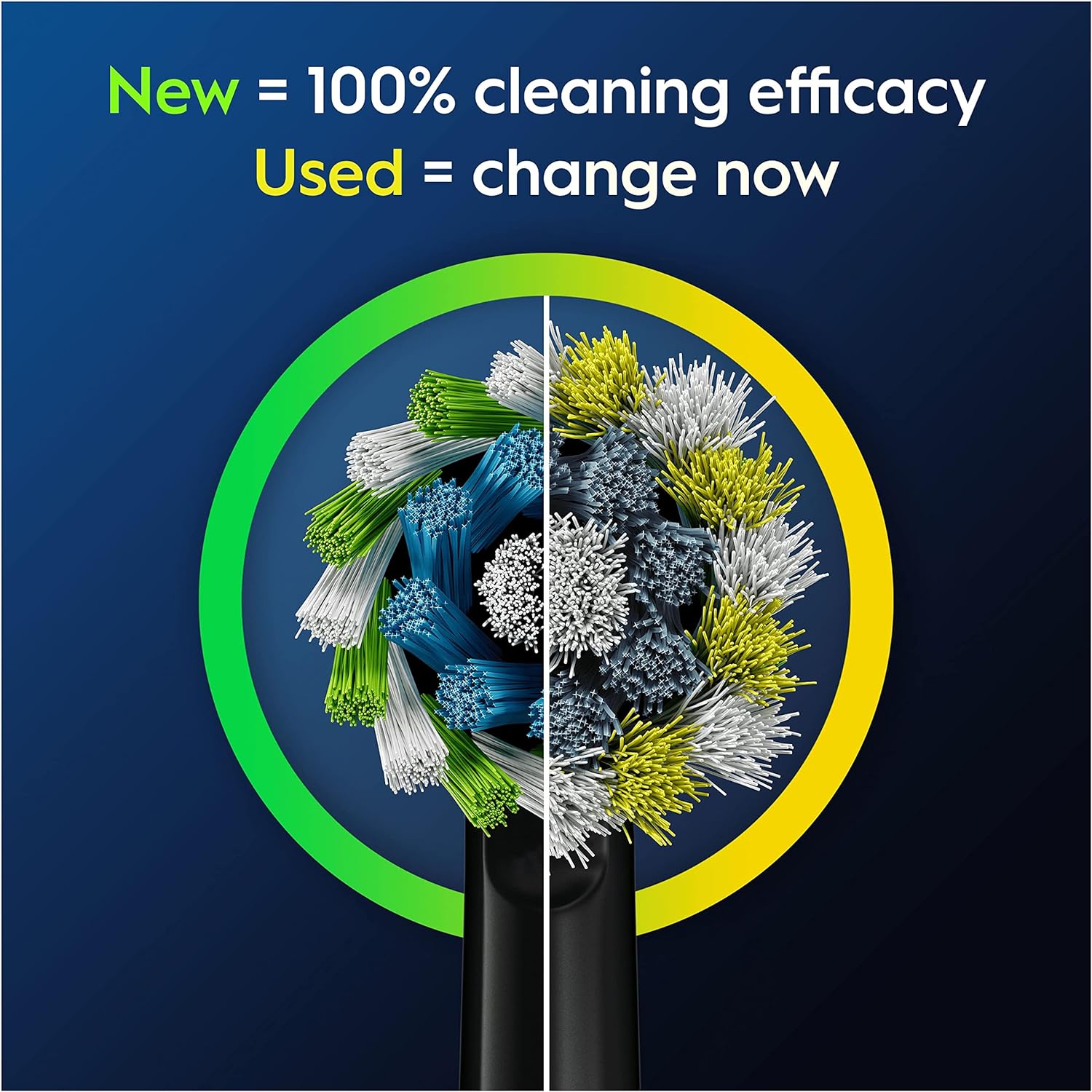 رأس فرشاة الأسنان الكهربائية من أورال بي برو كروس أكشن مكونة من 8 رؤوس لفرشاة الأسنان - أسود