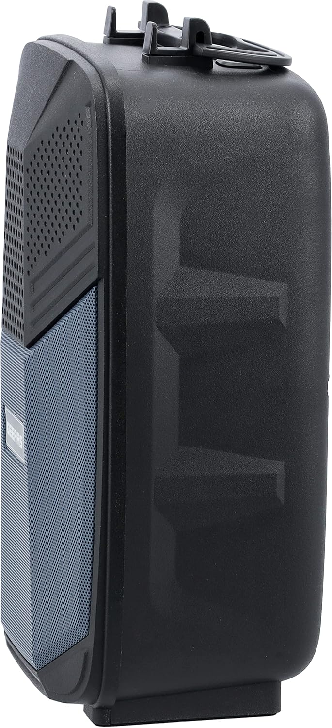 Geepas Portable Bluetooth Speaker with Microphone – GMS11156 | USB/TF/FM/AUX | LED Light | 10W | 30M Range | Black
