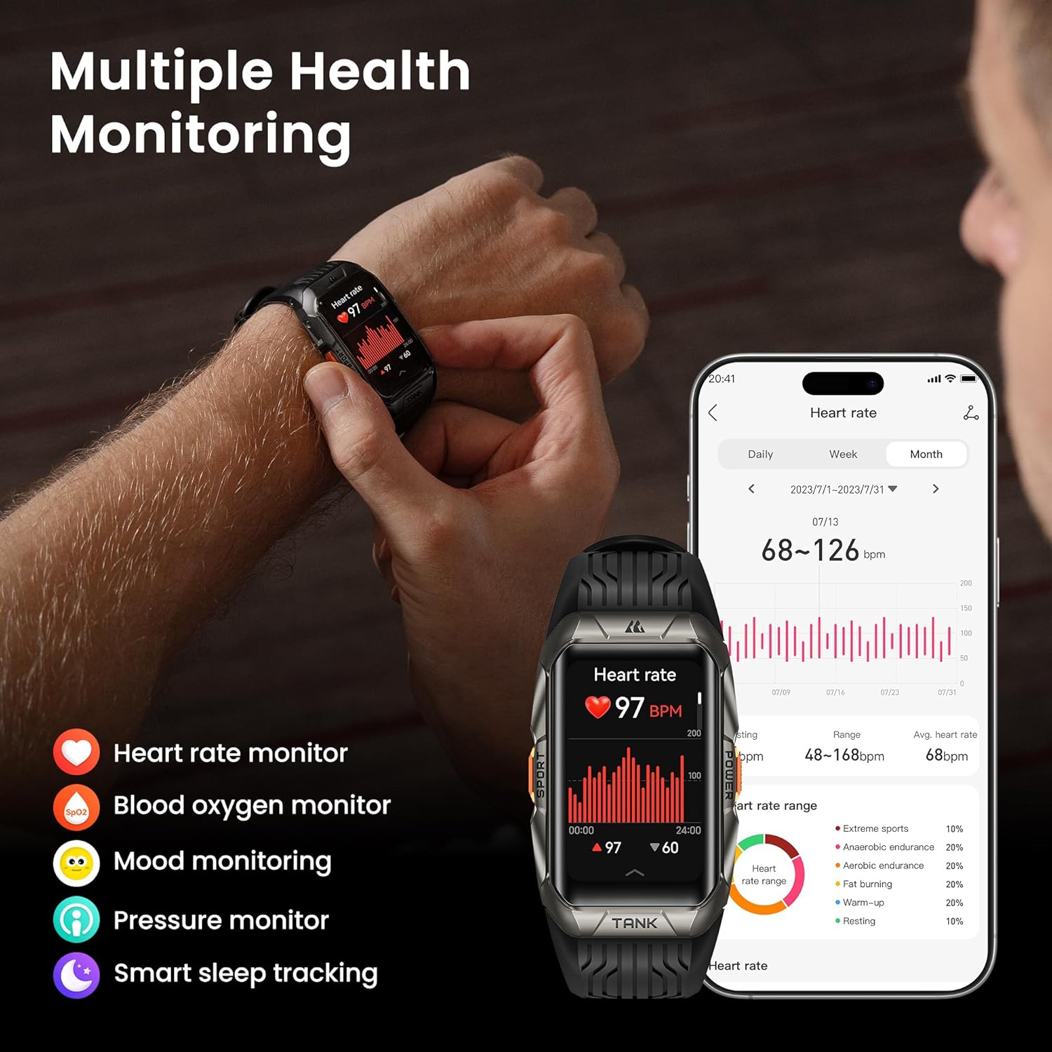 KOSPET TANK X2 ULTRA - ساعة ذكية متينة بميزات متقدمة