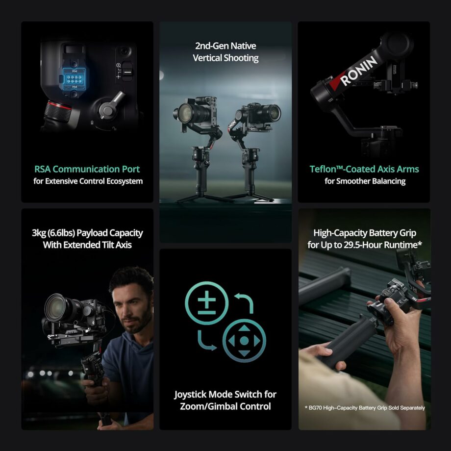 مثبت ثلاثي المحاور للكاميرات DSLR والكاميرات عديمة المرآة DJI RS 4