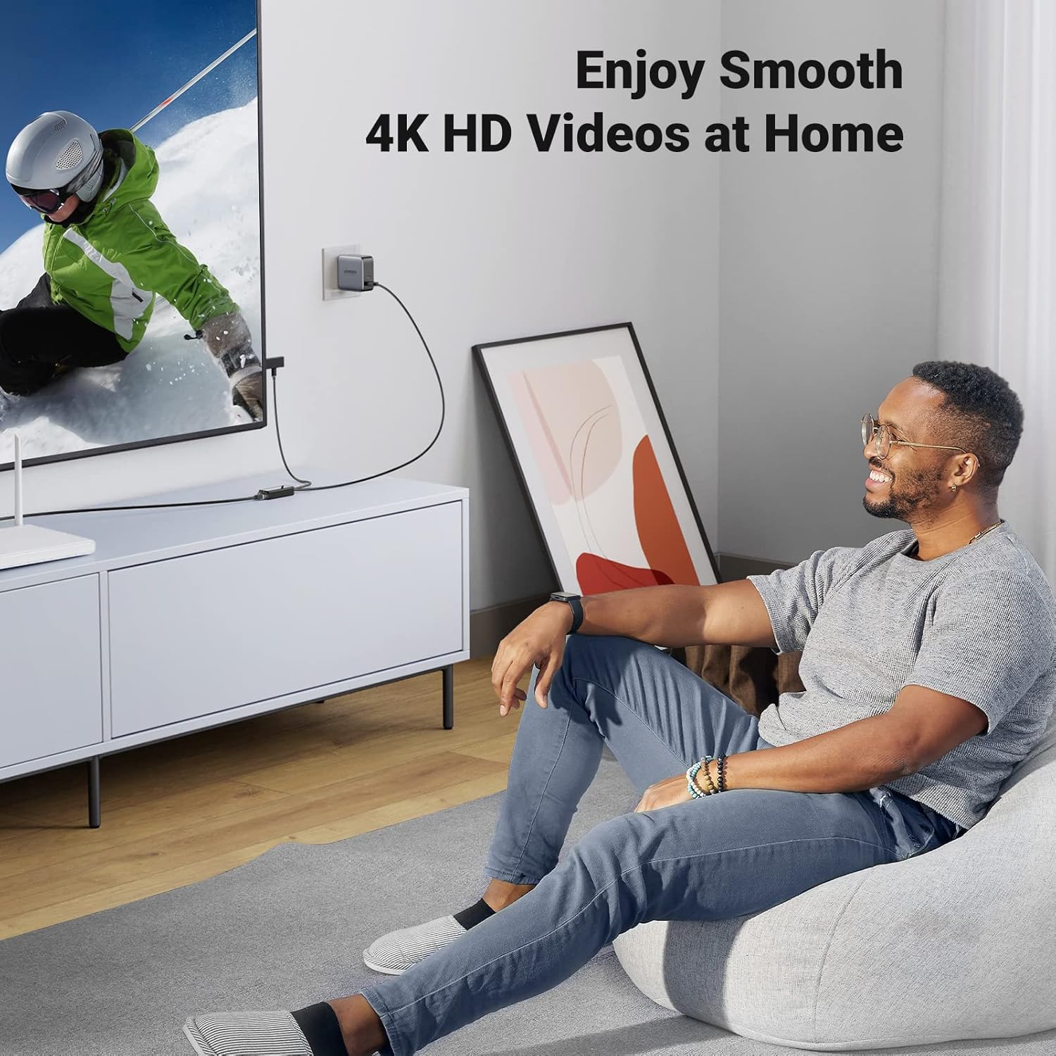 UGREEN Ethernet Adapter for Fire TV Stick – 100Mbps Micro USB to RJ45