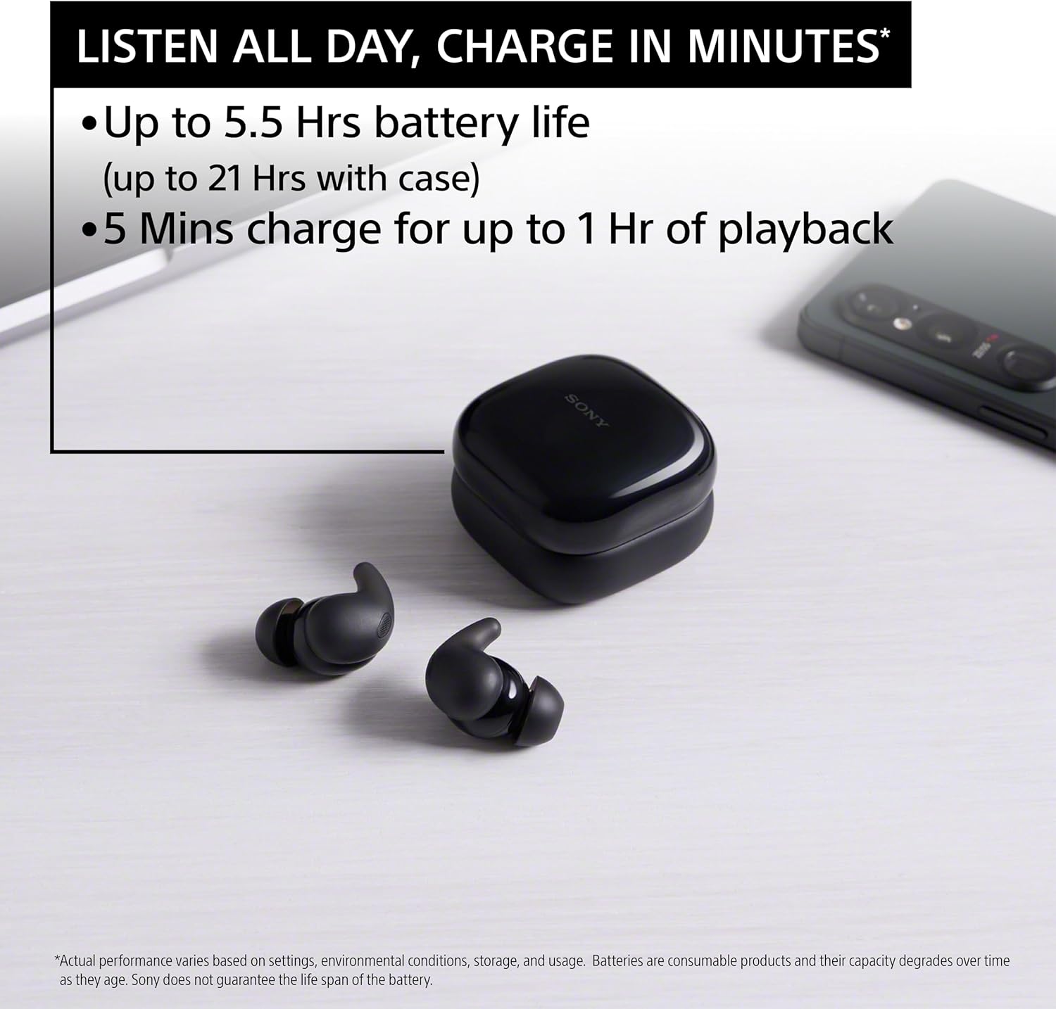 LinkBuds Fit سماعات سوني اللاسلكية - إلغاء الضوضاء والراحة