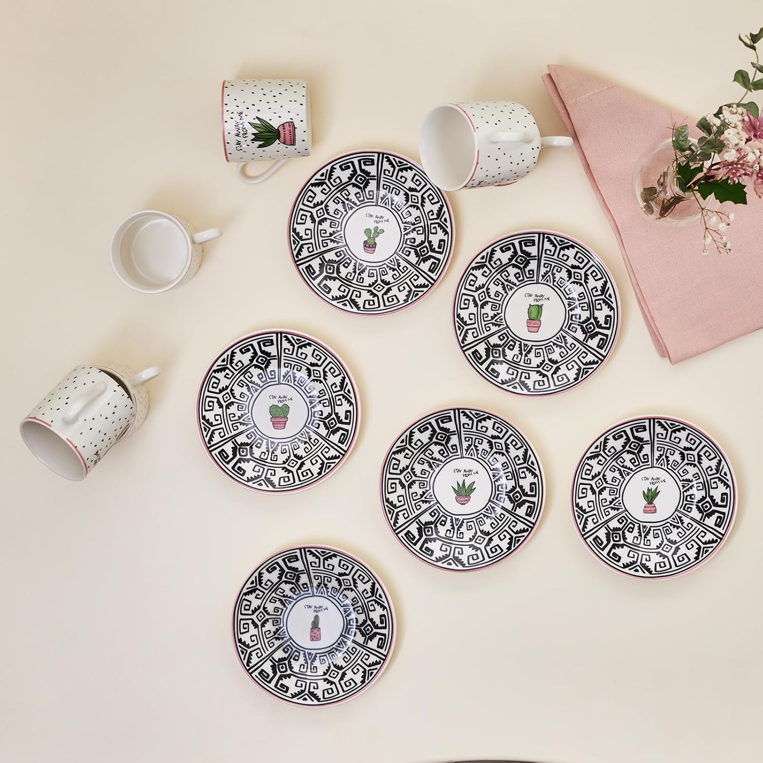 طقم فناجين قهوة كاراجا كاكتوس ٦ قطع ٨٠ مل