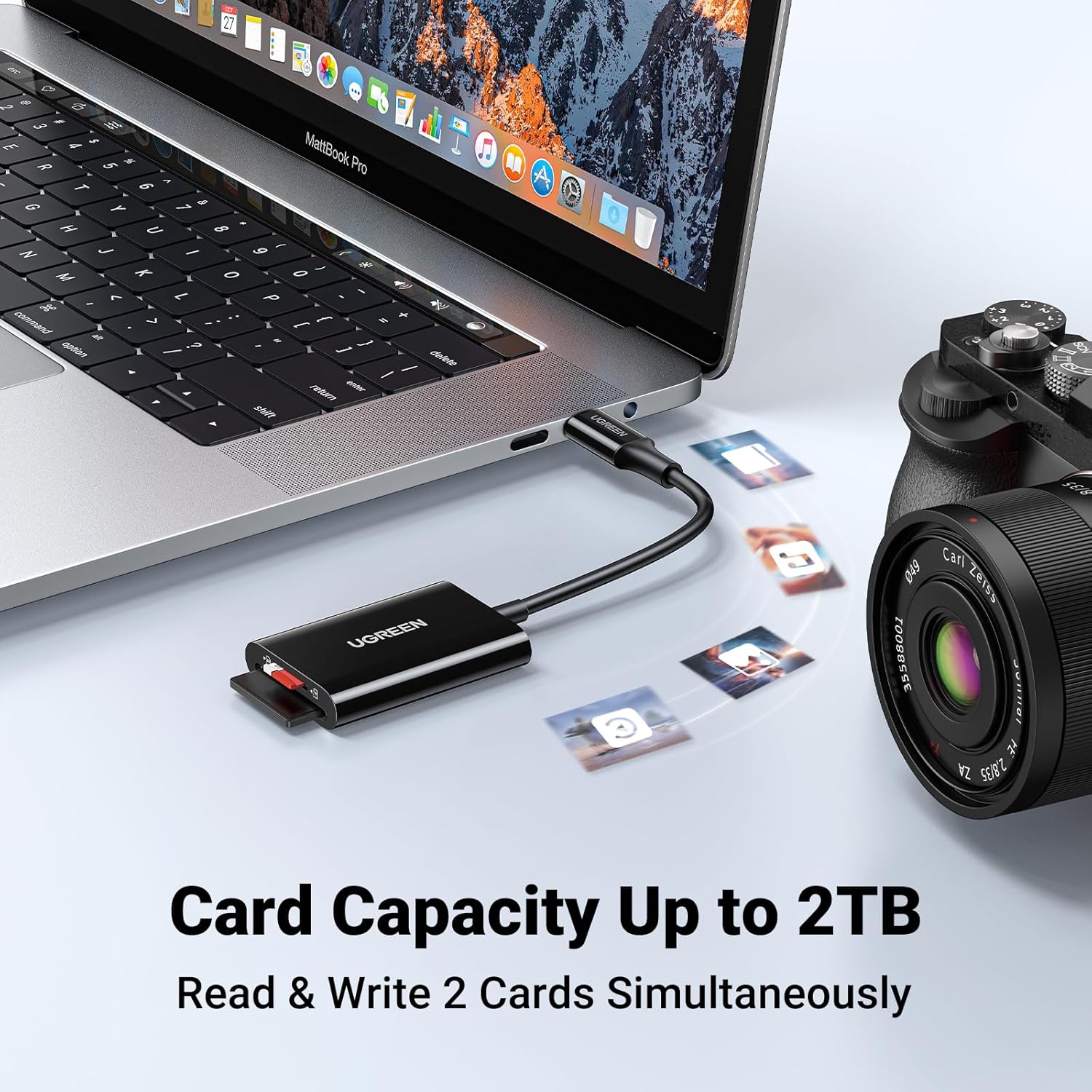 UGREEN قارئ كروت USB-C بسرعة 170MB/s متوافق مع iPhone 15