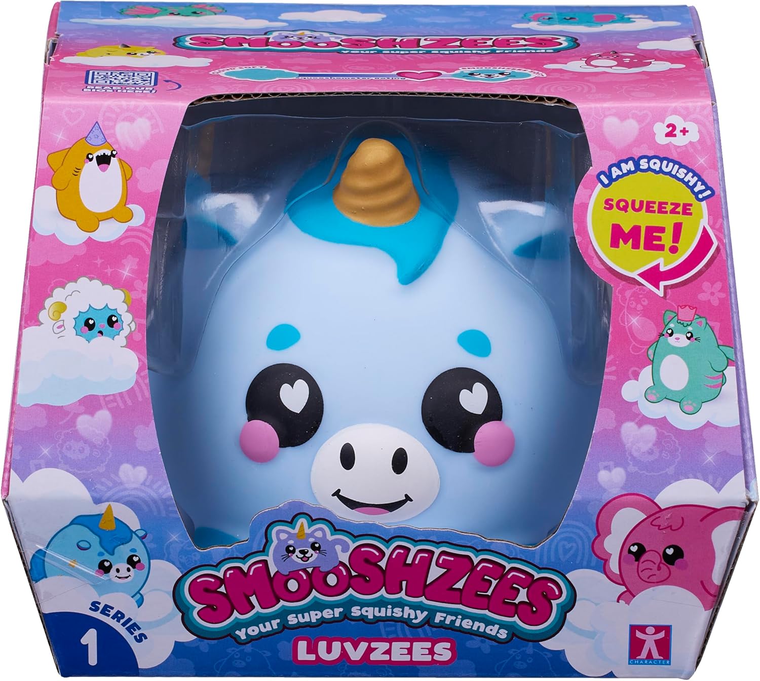 Smooshzees Luvzees Boltz – Blue Unicorn, Soft & Squishy