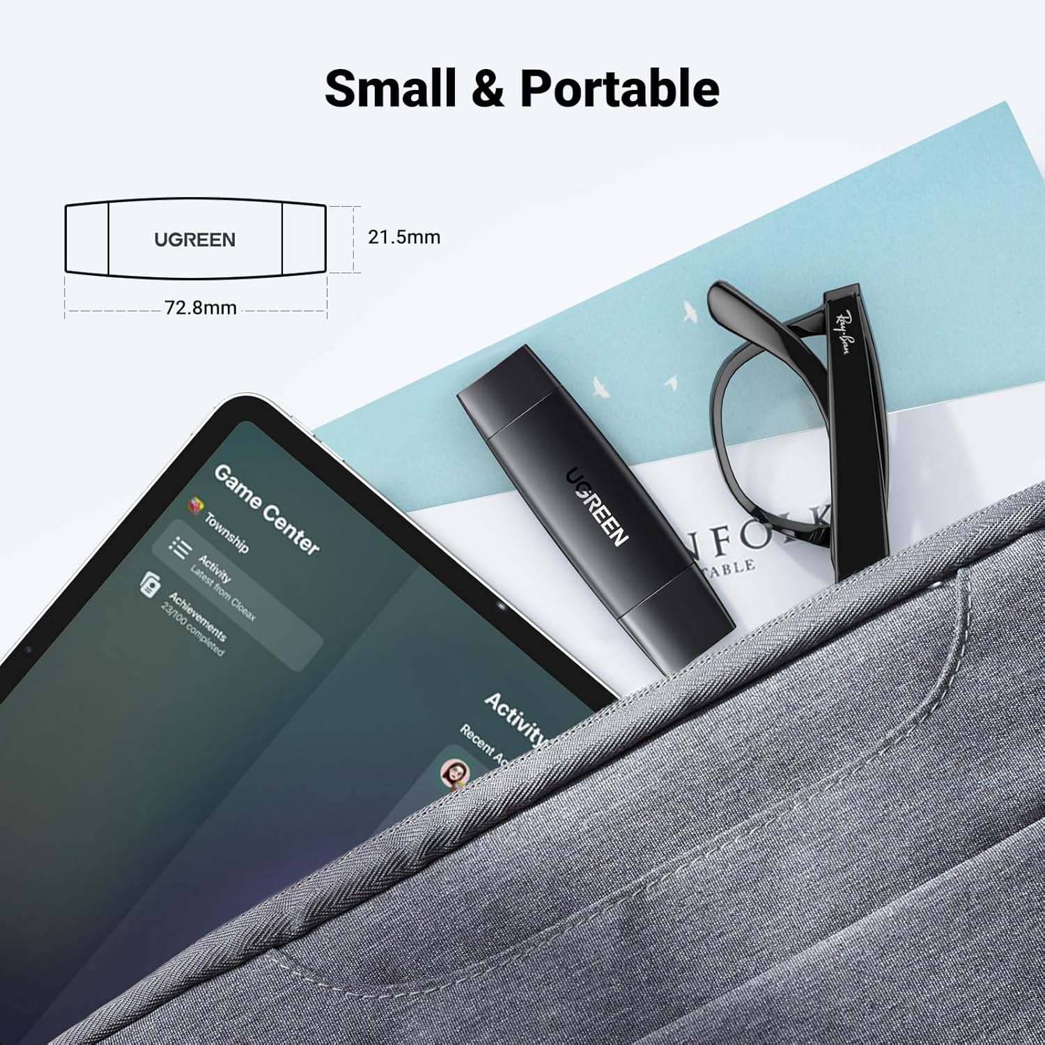 UGREEN USB-A & USB-C SD Card Reader – Dual Slot, 5Gbps, OTG-Ready