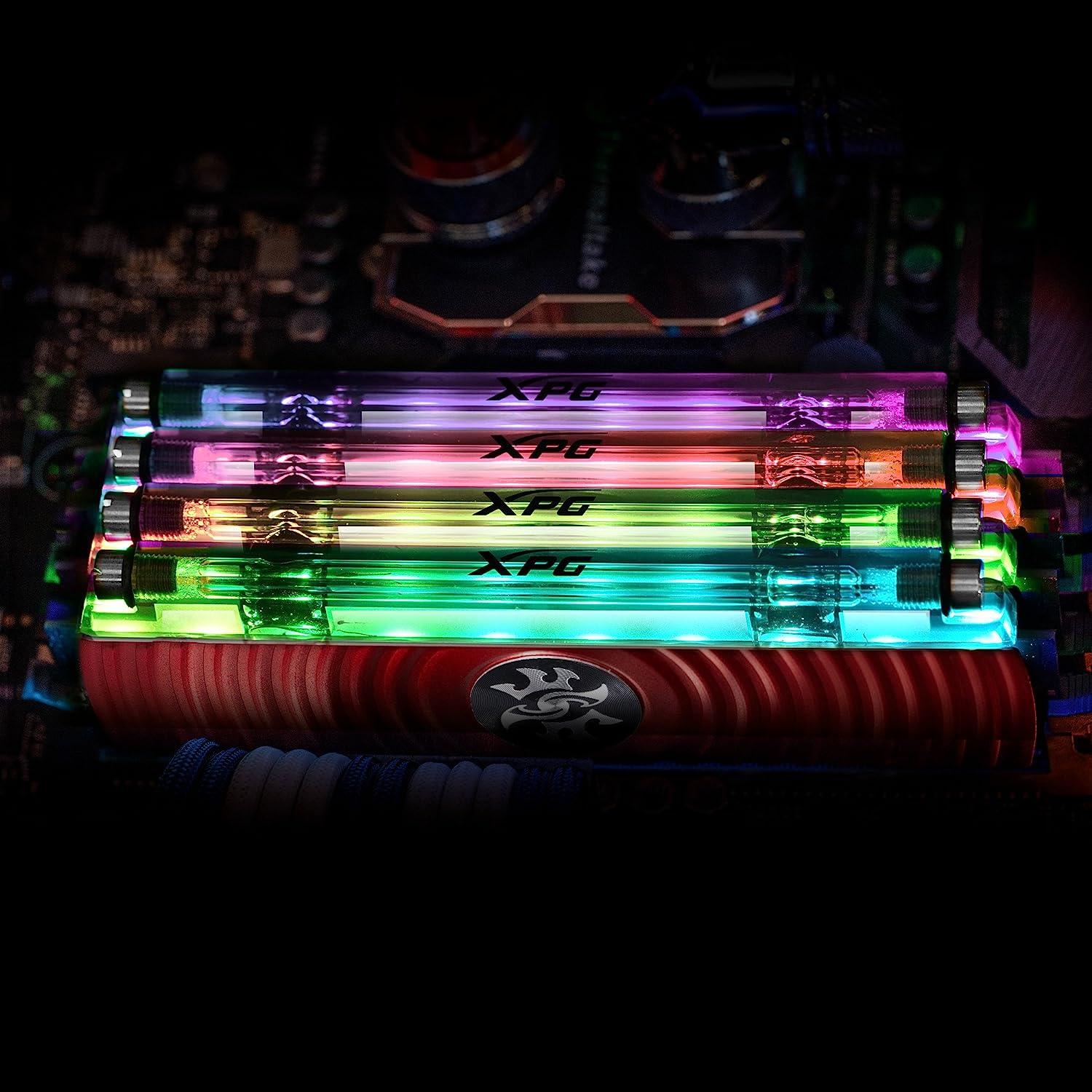 ذاكرة XPG SPECTRIX D80 DDR4 RGB بتبريد سائل سعة 8 جيجابايت / 4133 ميجا هرتز