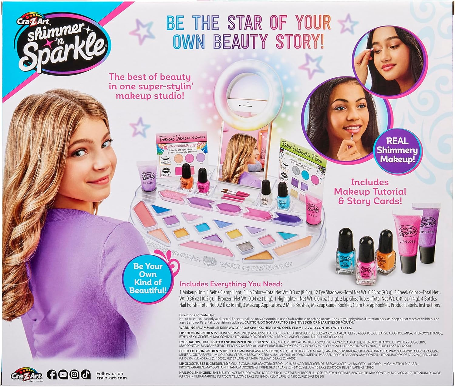 مجموعة أدوات تجميل شيمر آند سباركل لايت أب | مجموعة أدوات مكياج ممتعة