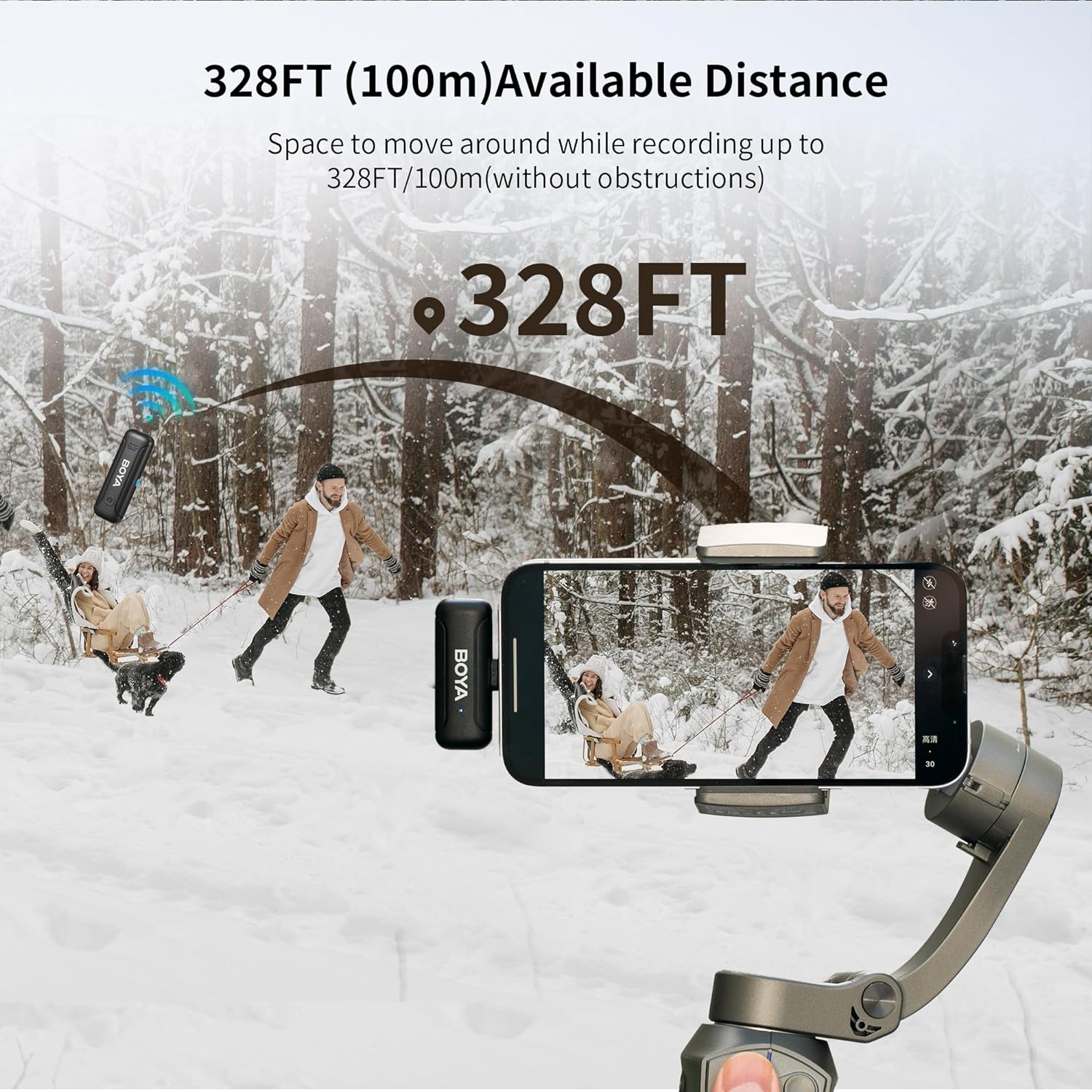 بويا ميكروفونات لافالير لاسلكية لافالير لايفون وايباد، تقليل الضوضاء