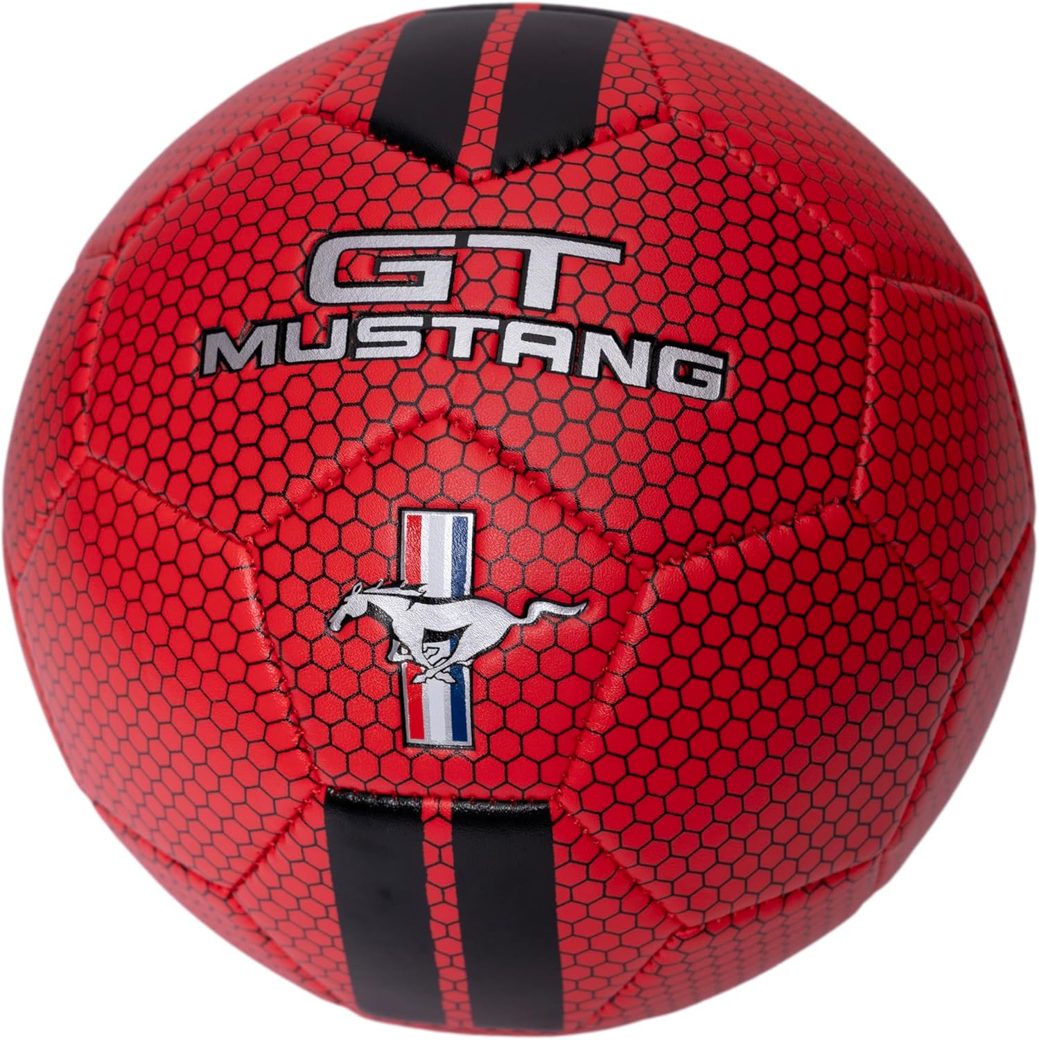 Mustang Football Red with Black Line - Professional Training Soccer Ball