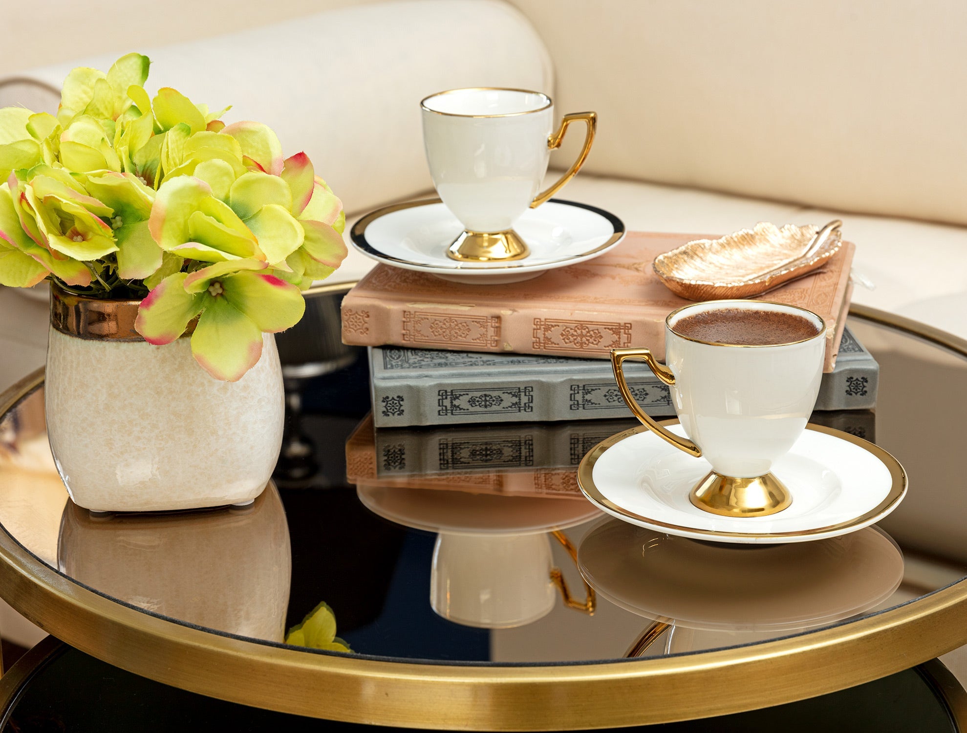Yolande Olivier 4-piece Coffee Cup Set - Madame Coco JO