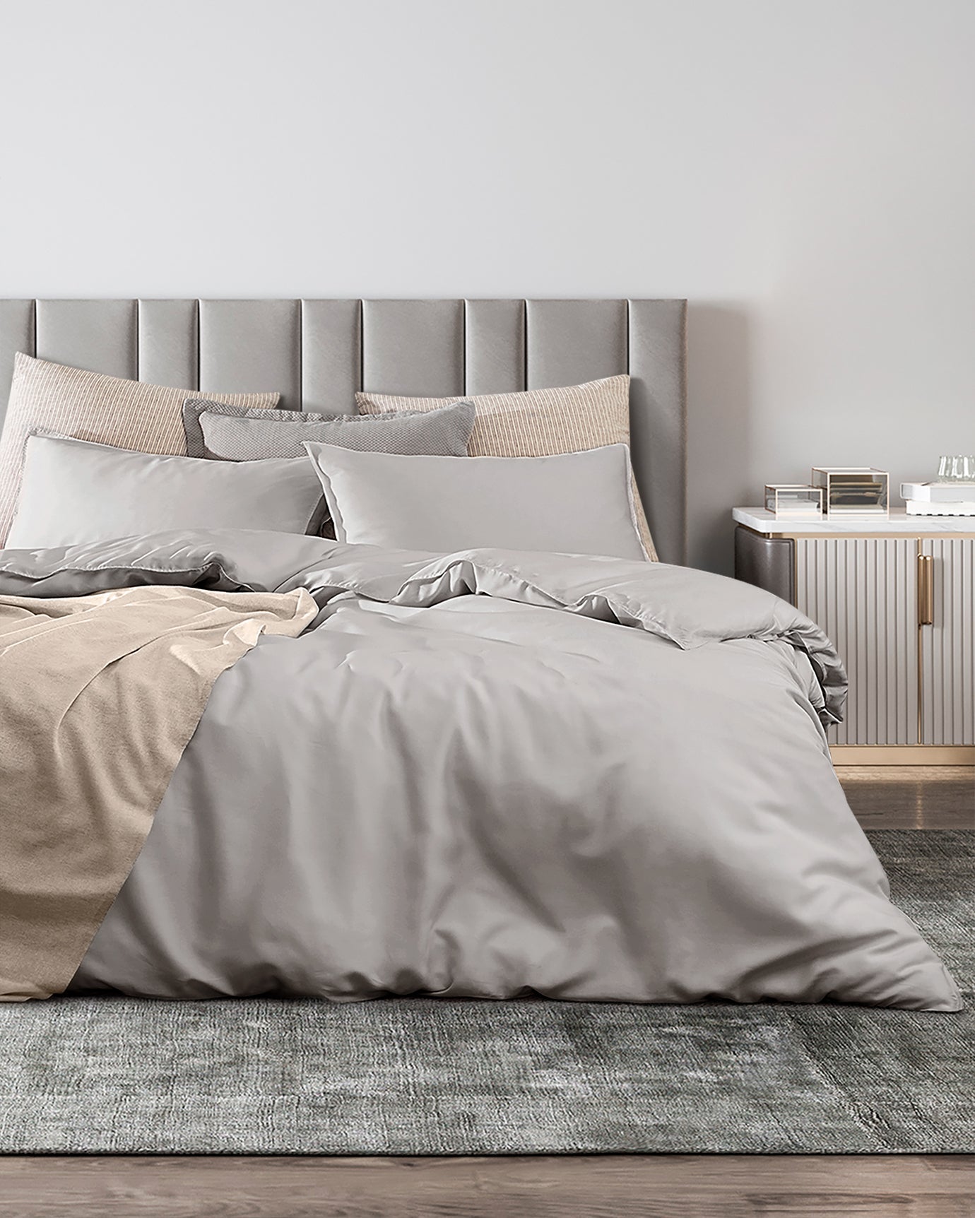Loire Super King Size Duvet Cover Set-tencel - Madame Coco JO