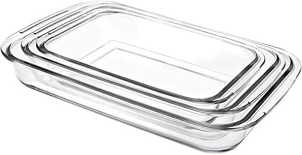 Ibili Kristall 3-Piece Rectangular Glass Baking Dish Set