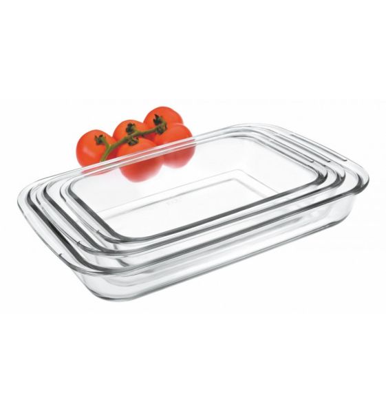 Ibili Kristall 3-Piece Rectangular Glass Baking Dish Set