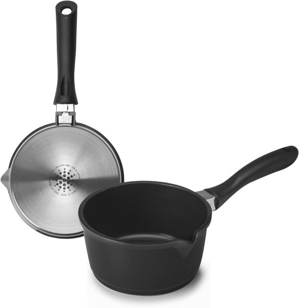 كسرولة Ibili Evolution 16 سم – أسود للطهي الصحي والسهل