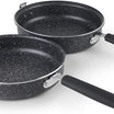 Ibili 20cm Double Frying Pan – Black