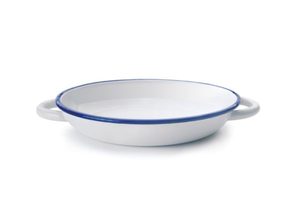 Ibili Blanca Serving Dish with Handles 22cm – White & Blue