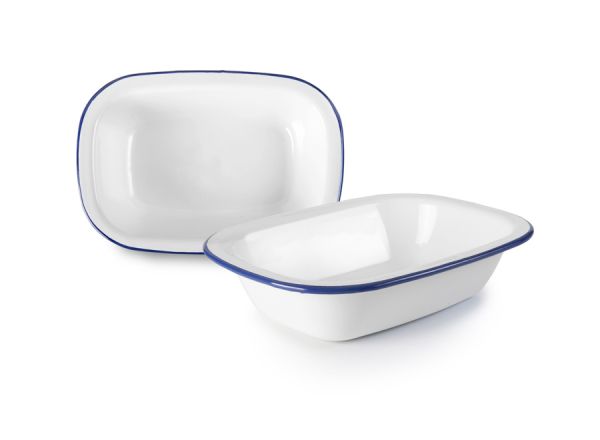 Ibili Blanca Deep Plate 22cm – White & Blue