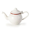 Ibili Bordeaux 0.5L Teapot – White & Red