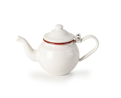 Ibili Bordeaux 0.5L Teapot – White & Red