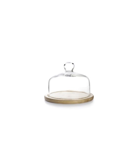 حافظة كيك بغطاء زجاج وبامبو 18 سم Ibili – أنيقة وعملية