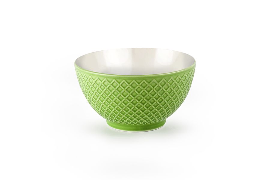 Ibili Costa Nova 13.4cm Ceramic Bowl - Green & White | Stylish & Durable