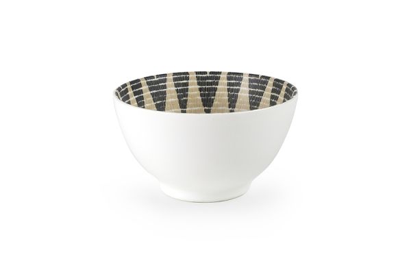 Ibili Nakura 13.4cm Ceramic Bowl - Cream & White | Elegant & Minimal