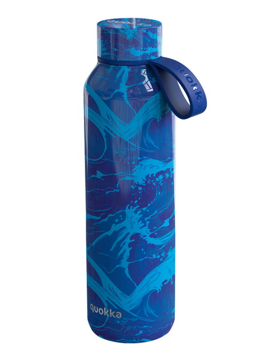 Quokka Bottle with Strap 630ml Waves Print