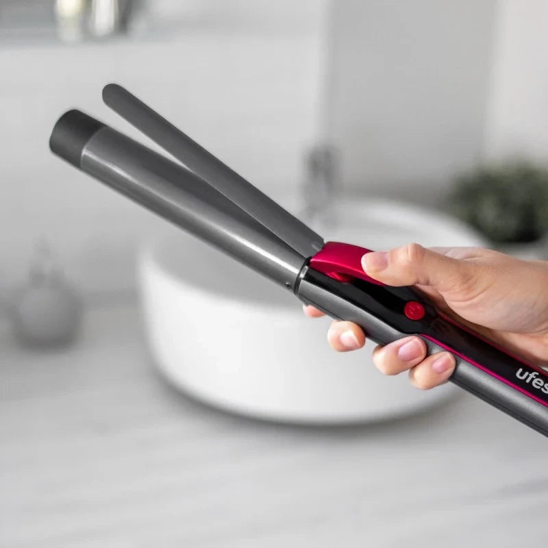 UFESA CT4032 Ceramic Curling Iron 32mm – 5 Heat Settings, 150–210°C, 360° Swivel Cord