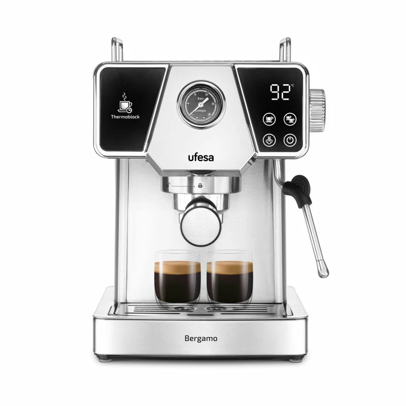 Ufesa Bergamo Espresso Machine – 1350 W | 20-bar Pressure